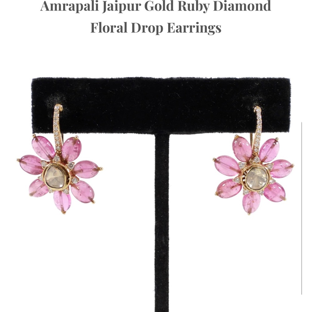 Pristine Condition Amrapali Jaipur Diamond & Ruby Earrings